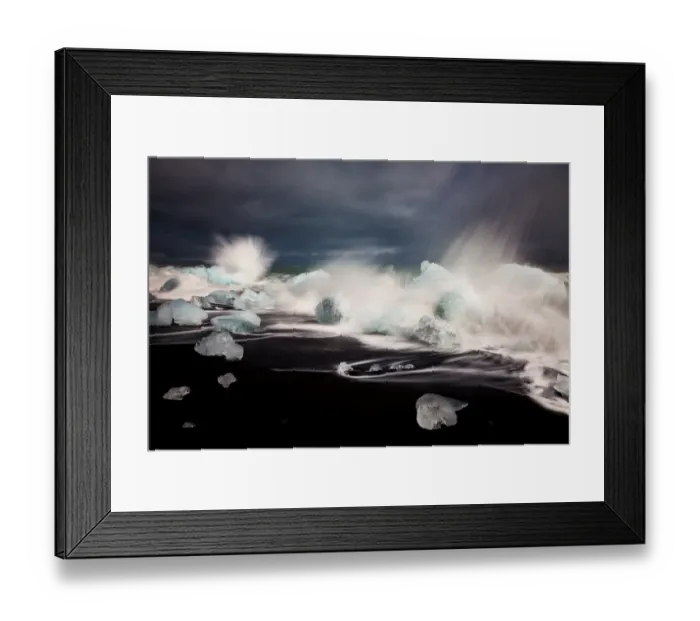 Framed Print : Sculpturing Ice