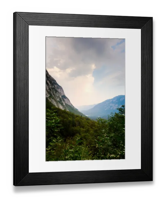 Framed Print : Forest and Julian Alps in Triglav National Park Framed Print : Forest and Julian Alps in Triglav National Park