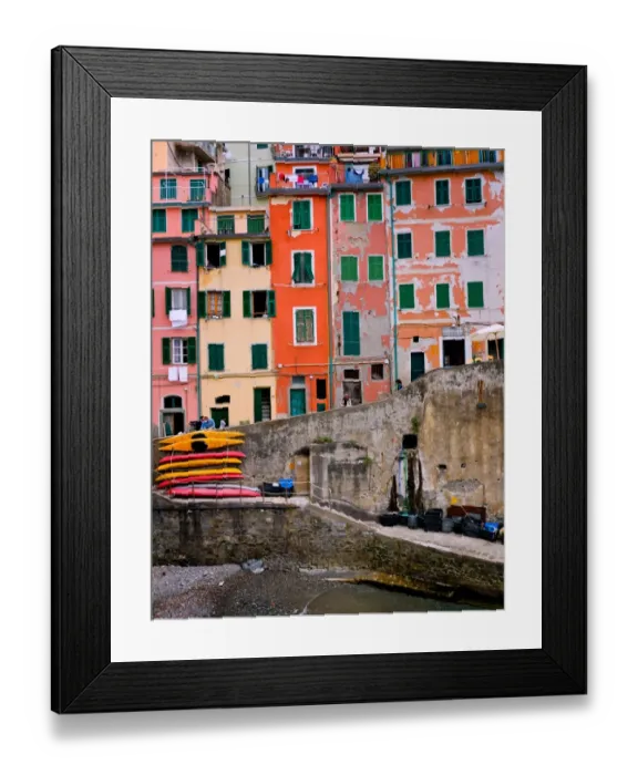 Framed Print : Italy, Cinque Terra Village Colour