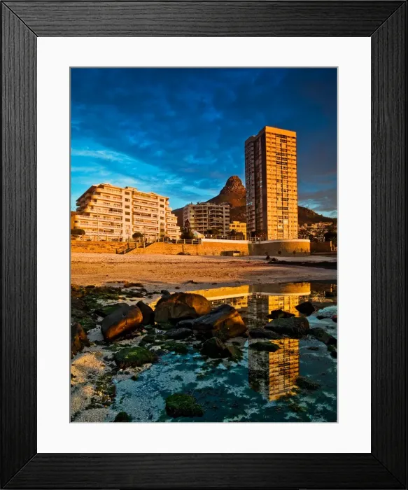 Framed Print : Sea Point Gold Framed Print : Sea Point Gold