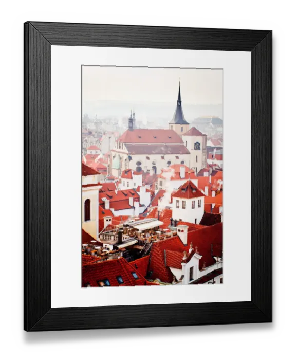 Framed Print : Pragues Old Town Rooftop View
