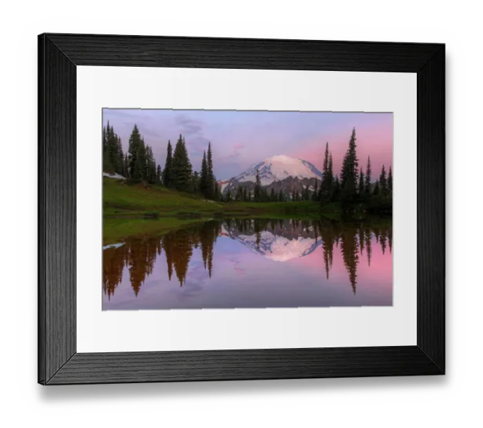 Framed Print : Mount Rainier Reflection Dawn Framed Print : Mount Rainier Reflection Dawn