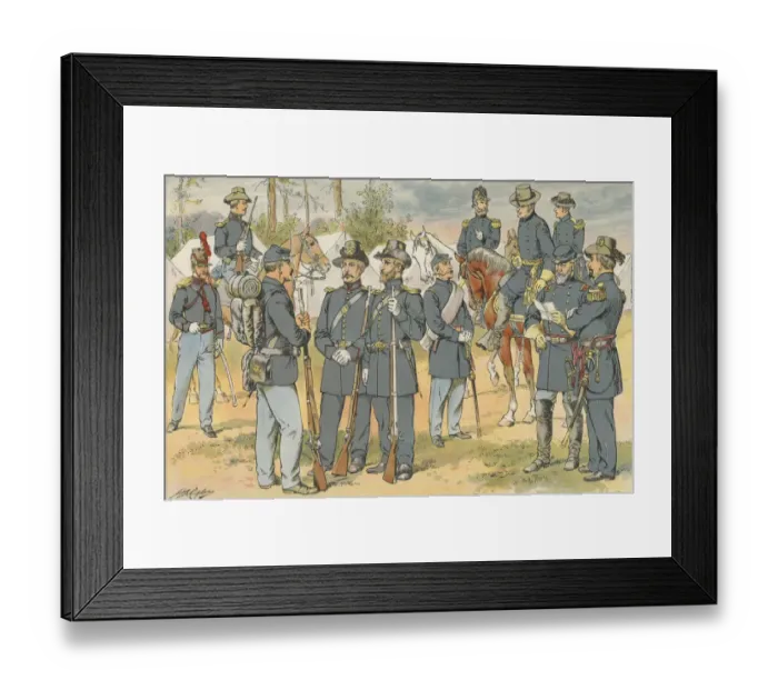 Framed Print : Civil War Uniforms