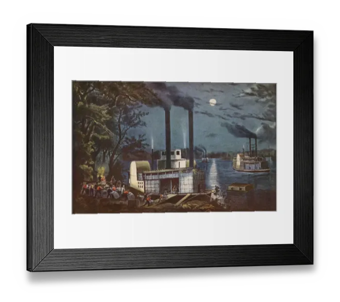 Framed Print : Unloading Cotton At Night Framed Print : Unloading Cotton At Night