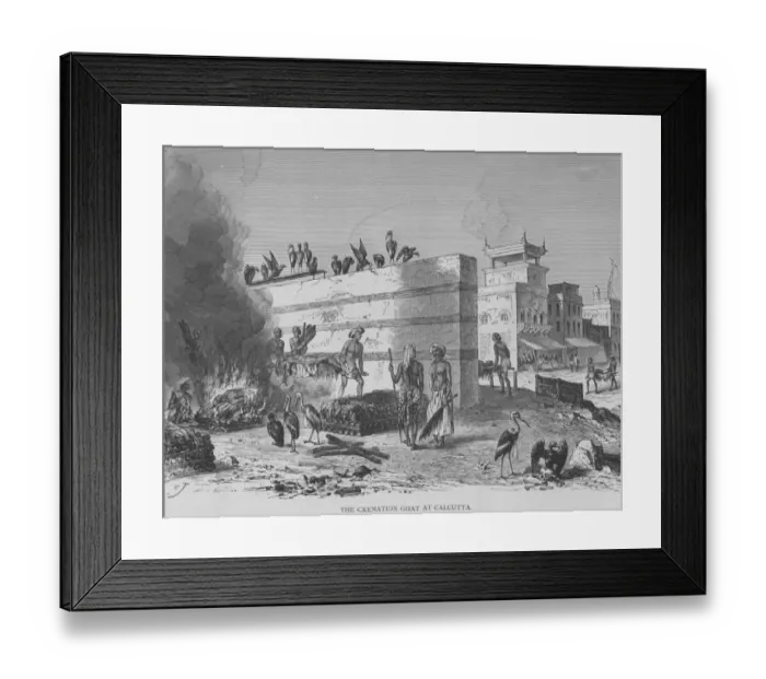 Framed Print : Cremation In Calcutta Framed Print : Cremation In Calcutta