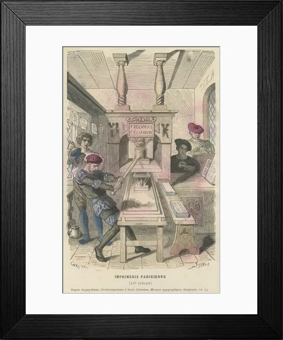 Framed Print : Parisian Printing Press Framed Print : Parisian Printing Press