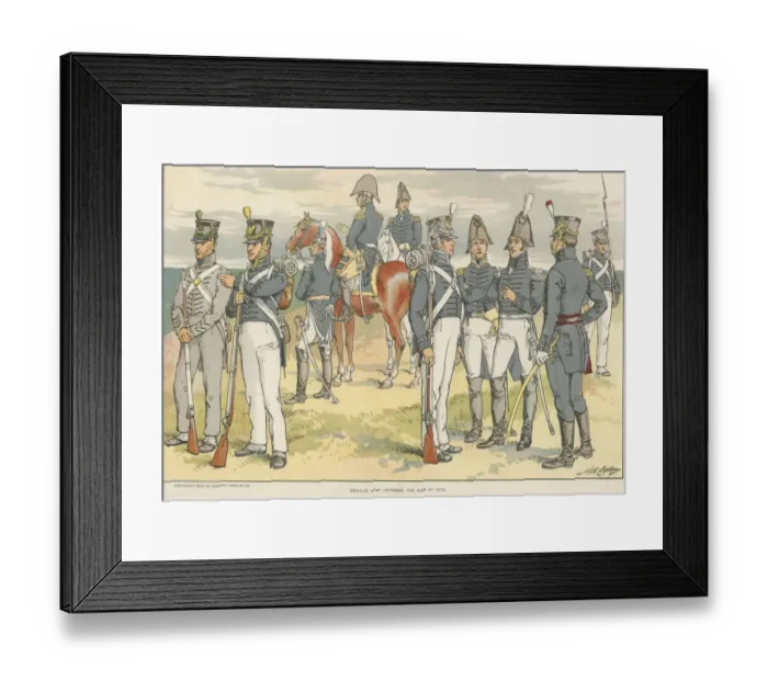 Framed Print : American Army Uniforms Framed Print : American Army Uniforms