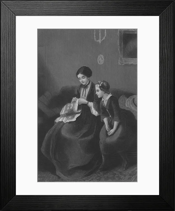 Framed Print : Learning To Sew Framed Print : Learning To Sew
