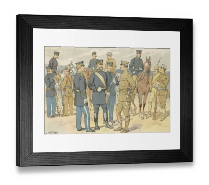Framed Print : American Army Uniforms Framed Print : American Army Uniforms
