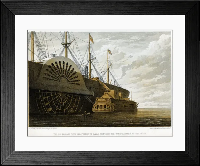 Framed Print : Atlantic Cable Laying Framed Print : Atlantic Cable Laying