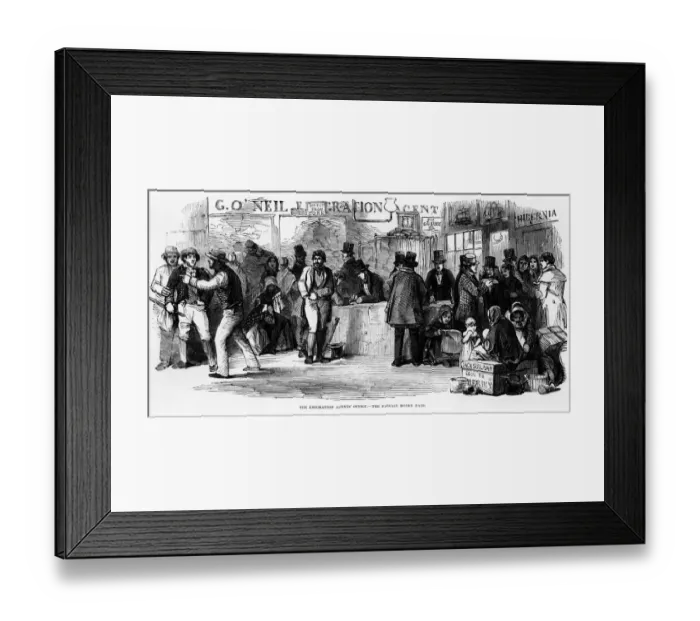 Framed Print : Emigrants At Agents Office Framed Print : Emigrants At Agents Office