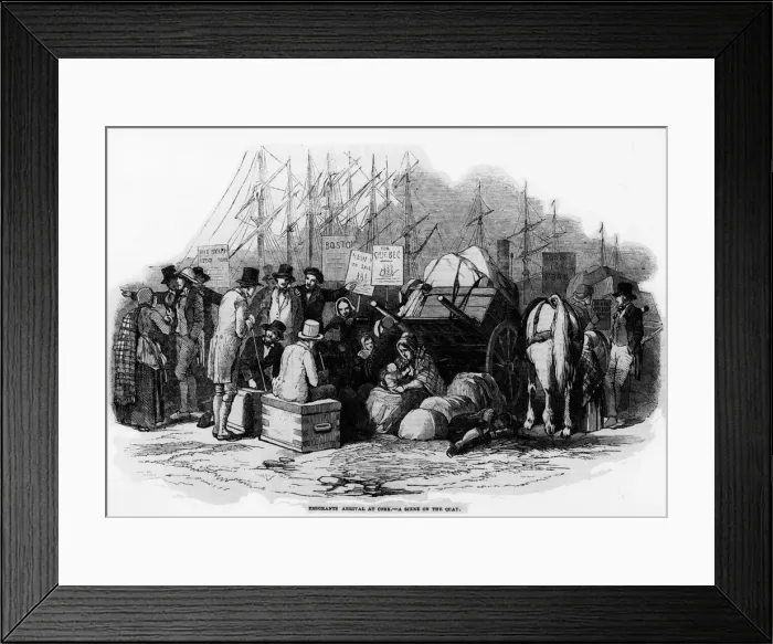 Framed Print : Emigrants At Cork Quay Framed Print : Emigrants At Cork Quay