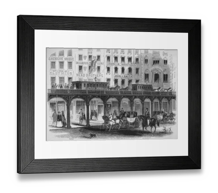 Framed Print : Elevated Railroad Framed Print : Elevated Railroad