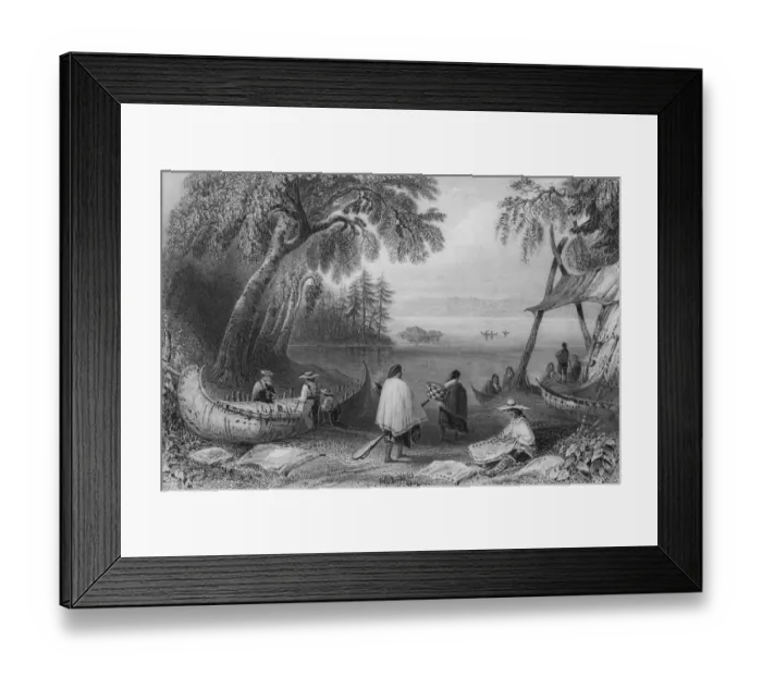 Framed Print : Canoe Building Framed Print : Canoe Building