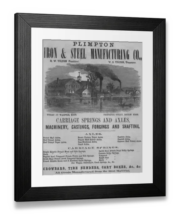 Framed Print : Iron And Steel Advert Framed Print : Iron And Steel Advert
