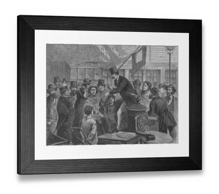 Framed Print : Street Auction Framed Print : Street Auction