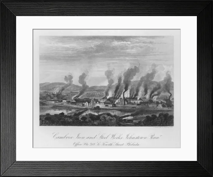 Framed Print : Pennsylvania Iron Works