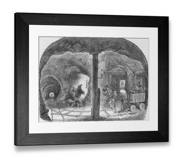 Framed Print : Interior Of Tunnel In California Gold Mine