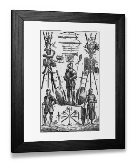Framed Print : Medieval Arms And Armor