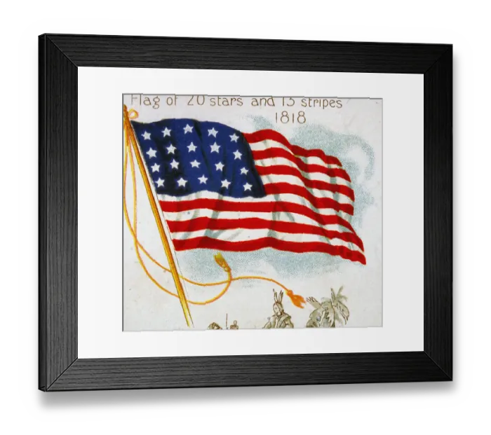 Framed Print : 1818 American Flag