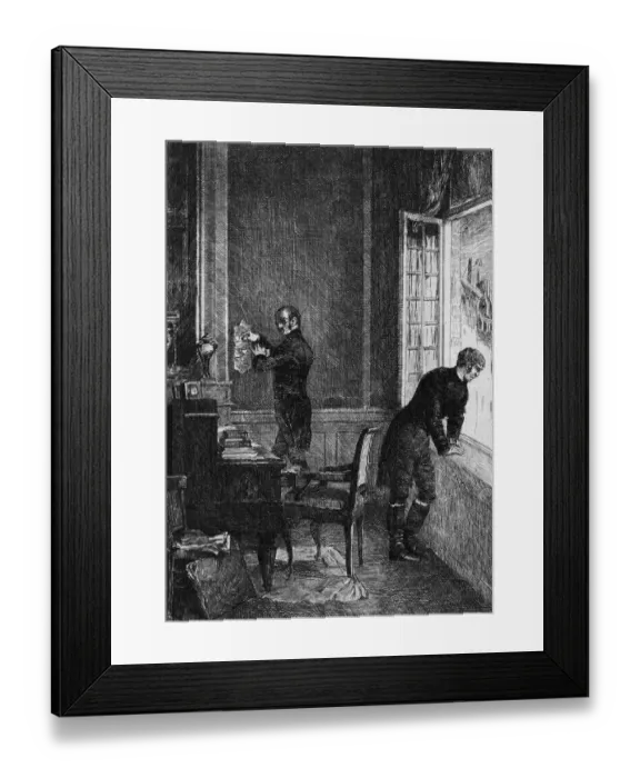 Framed Print : Scene From Poes The Purloined Letter Framed Print : Scene From Poes The Purloined Letter