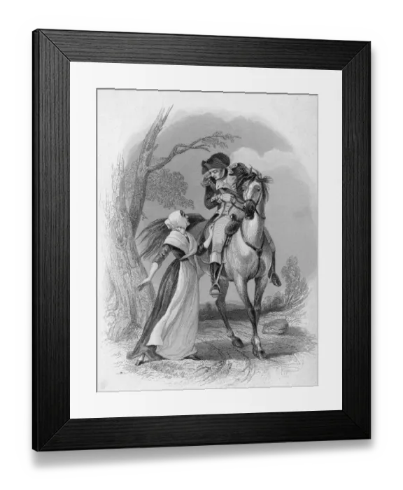 Framed Print : Quaker Woman Aiding American Officer