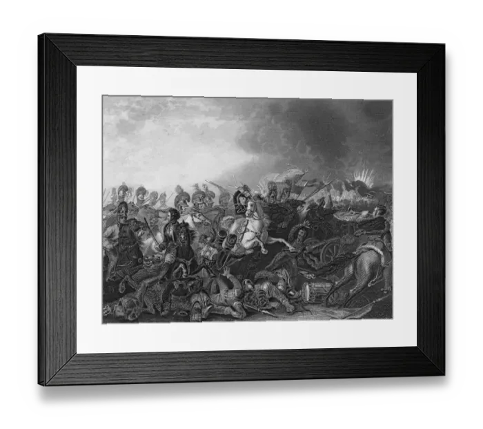 Framed Print : Napoleons Old Guard Charges At Battle Of Waterloo