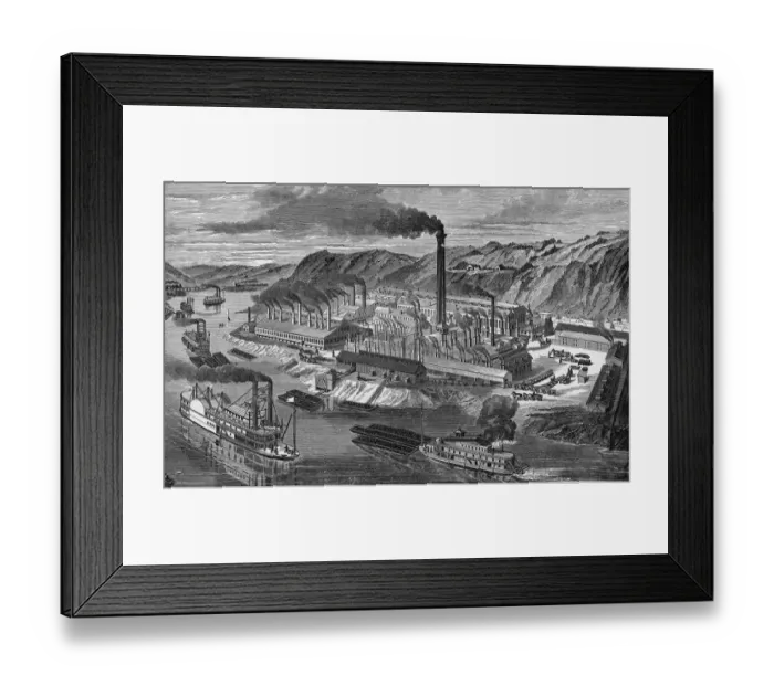 Framed Print : American Iron Works Factory Framed Print : American Iron Works Factory