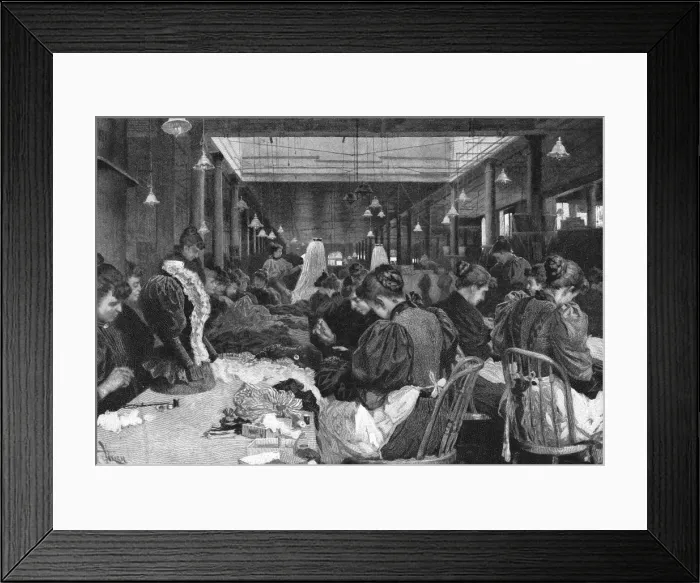 Framed Print : Dressmakers In A Department Store Framed Print : Dressmakers In A Department Store