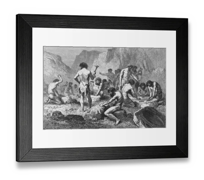 Framed Print : Making Flints Framed Print : Making Flints