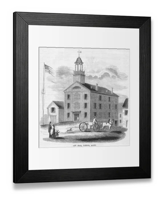 Framed Print : Bangor City Hall Framed Print : Bangor City Hall