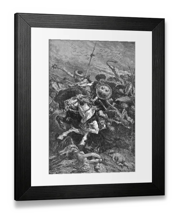 Framed Print : Hun Troops In Battle At Chalons Framed Print : Hun Troops In Battle At Chalons