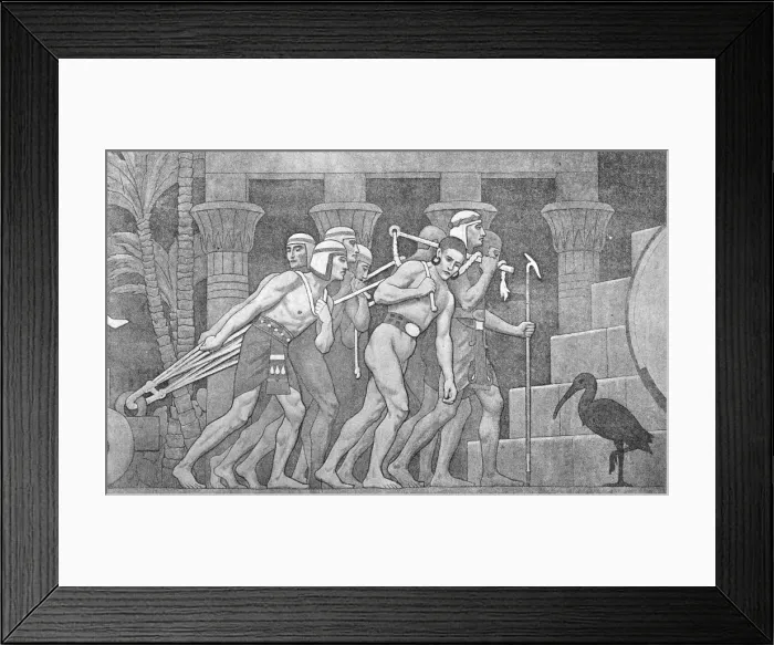 Framed Print : Workers Pull A Cart Framed Print : Workers Pull A Cart