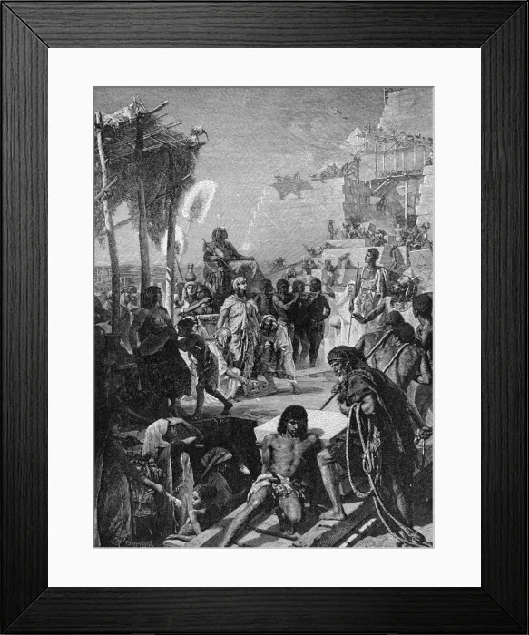 Framed Print : Building The Pyramids Framed Print : Building The Pyramids