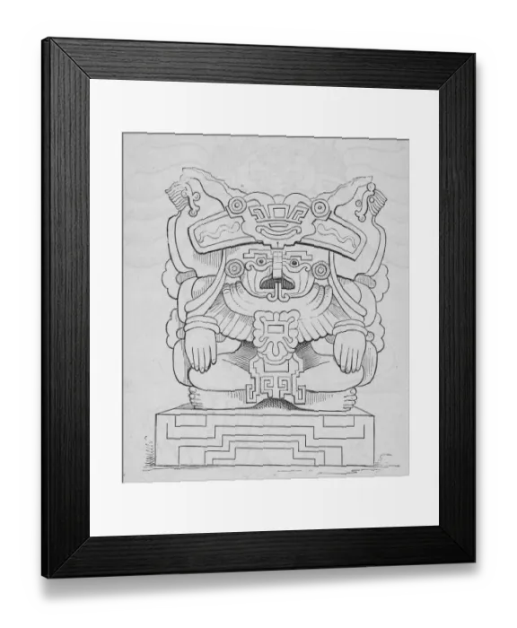 Framed Print : Mayan Figure From Oaxaca, Mexico