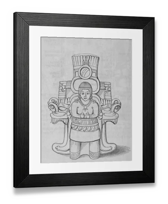 Framed Print : Mayan Figure From Yucatan, Mexico
