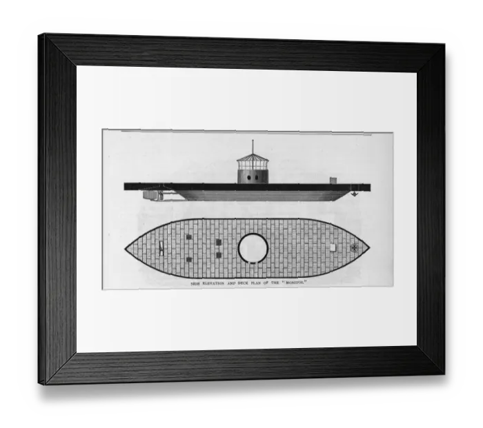 Framed Print : Naval Vessel Monitor Framed Print : Naval Vessel Monitor