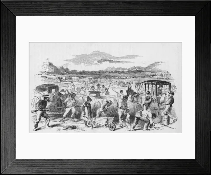 Framed Print : Slaves Forced To Work On Nashvillle Defenses Framed Print : Slaves Forced To Work On Nashvillle Defenses