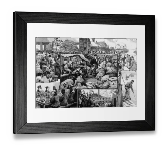 Framed Print : Illustrations Of British Emigrants to Canada Framed Print : Illustrations Of British Emigrants to Canada