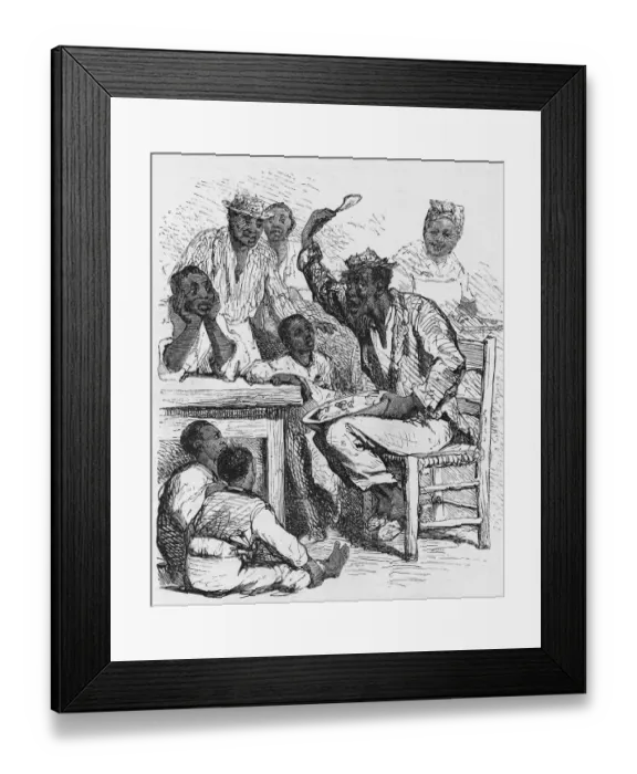 Framed Print : Uncle Toms Cabin Illustration Framed Print : Uncle Toms Cabin Illustration