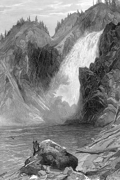 Engraving, The Upper Yellowstone Falls