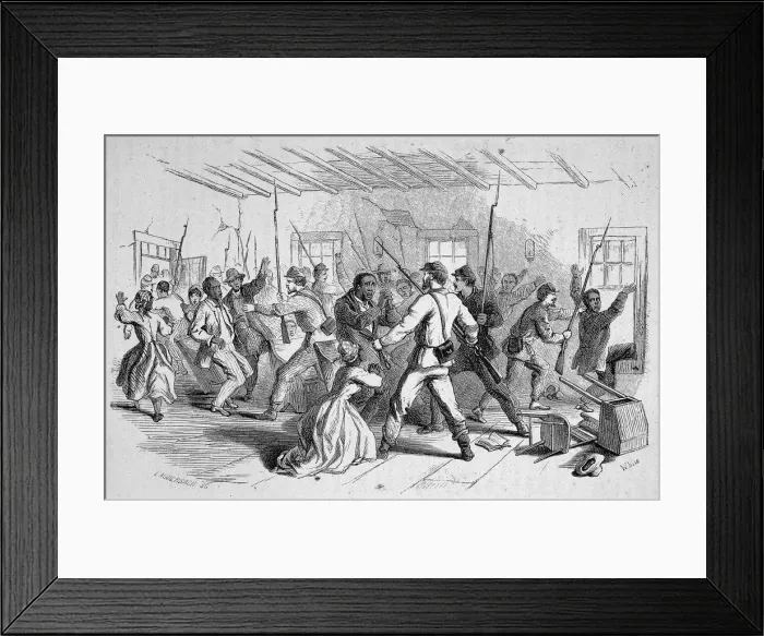Framed Print : Confederate Soldiers Threaten Churchgoers, TN, 1860s