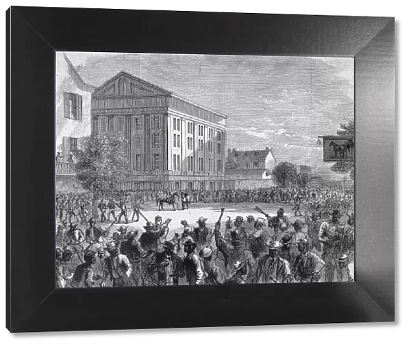 Soldiers Dispese Black Riots, VA, 1867