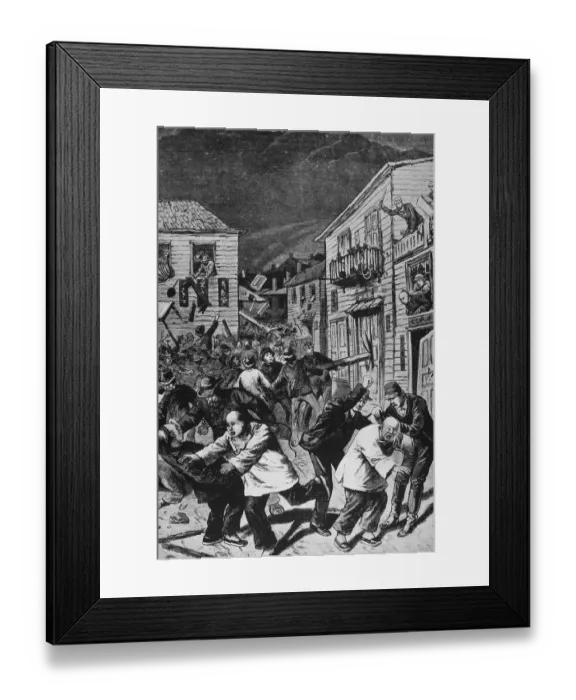 Framed Print : Violence Against Chinese Workers, CO, 1880 Framed Print : Violence Against Chinese Workers, CO, 1880