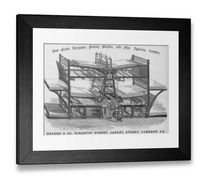 Framed Print : Old Style Printing Press Framed Print : Old Style Printing Press