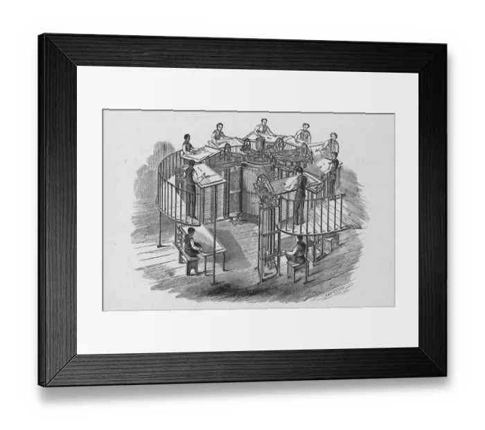 Framed Print : Old Style Printing Press
