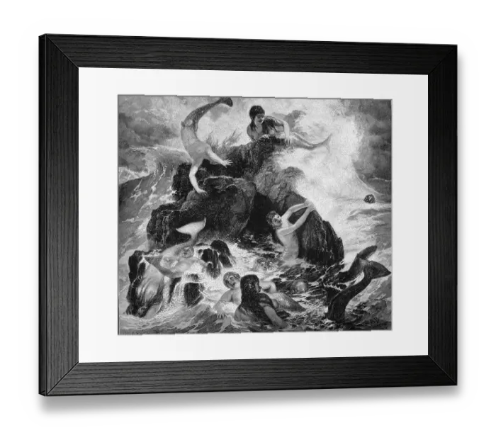 Framed Print : Mermaids Frockling Framed Print : Mermaids Frockling