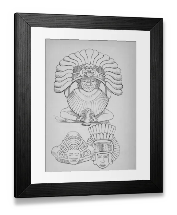 Framed Print : Mayan Figures From Oaxaca, Mexico