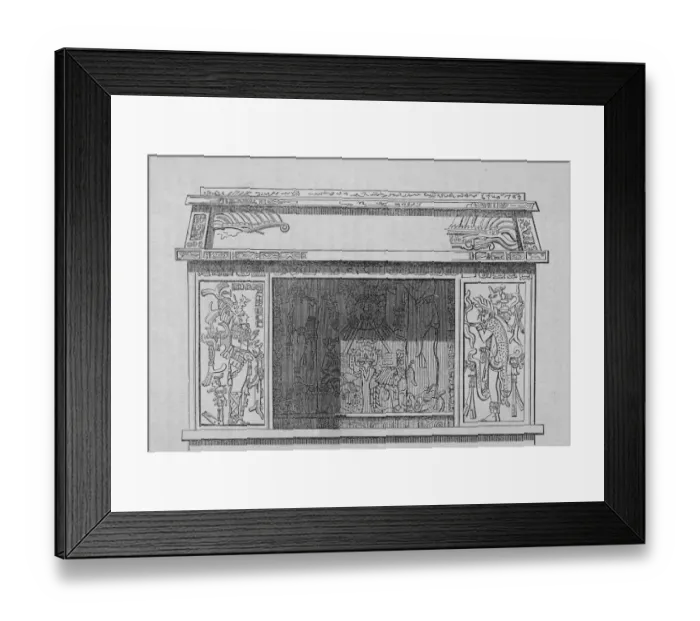 Framed Print : Illustration Of Mayan Altar In Yucatan Framed Print : Illustration Of Mayan Altar In Yucatan