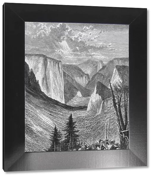 Engraving of Yosemite Valley